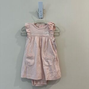 New! Carter’s Pink Striped Baby Romper size 6M